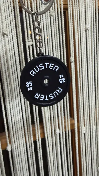 Llavero de disco de pesas RUSTER 25 lb