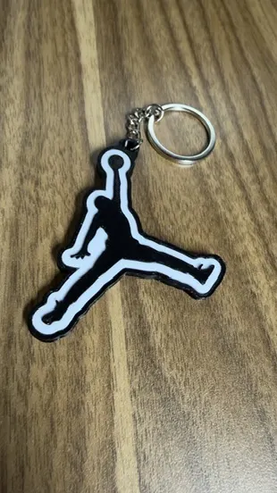 Llavero del logo Jumpman en negro y blanco