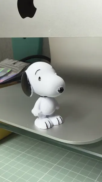 Figura de Snoopy impresa en 3D